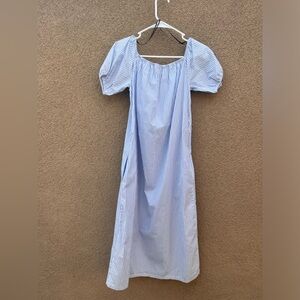 Zara women long dress for women size X5 blue color with white